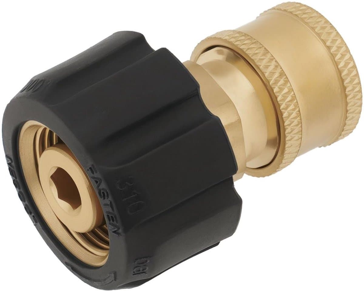 ZEYNOMAX Hogedrukreiniger Adapter Messing Connector Snelkoppeling 1/4" Druk Snelstekker Geschikt voor M22 5000 PSI