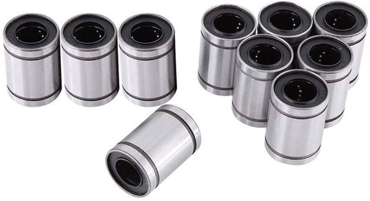 Lineaire lagers - 10 stuks LM12UU - Hoge kwaliteit - 12mm - Kogellager - Voor 3D-printers en onderdelen - Geschikt voor precisietoepassing