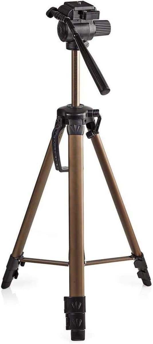 Statief - Driepoot Statief - Stabiele Foto's Maken - 3-Weg Pankop - 161 cm - Brons/Zwart