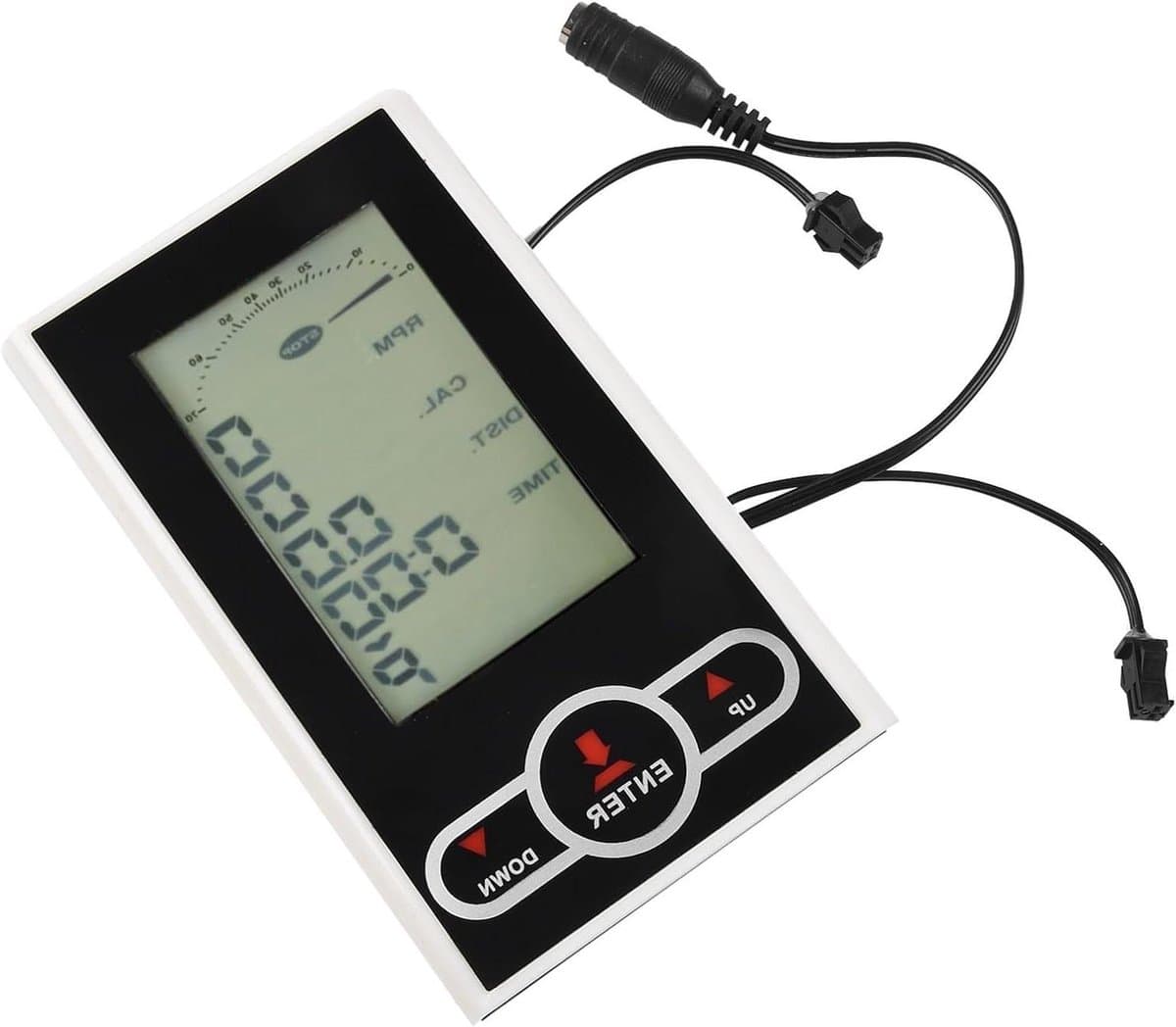 Hometrainer Monitor - Snelheidsmeter Timer - Fitness Training - Nauwkeurige Prestaties - Alle Gegevens - Zwart