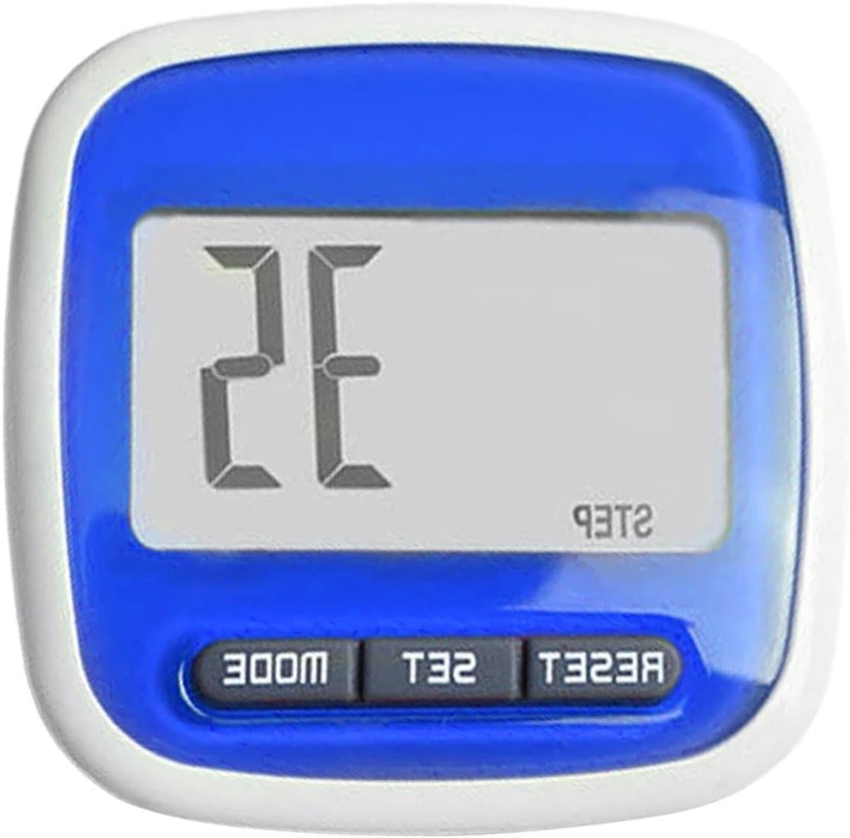 Clip On Stappenteller - Fitness Tracker - Dagelijkse Beweging - 3D Triaxiale Sensor - 5x5x2cm - Blauw