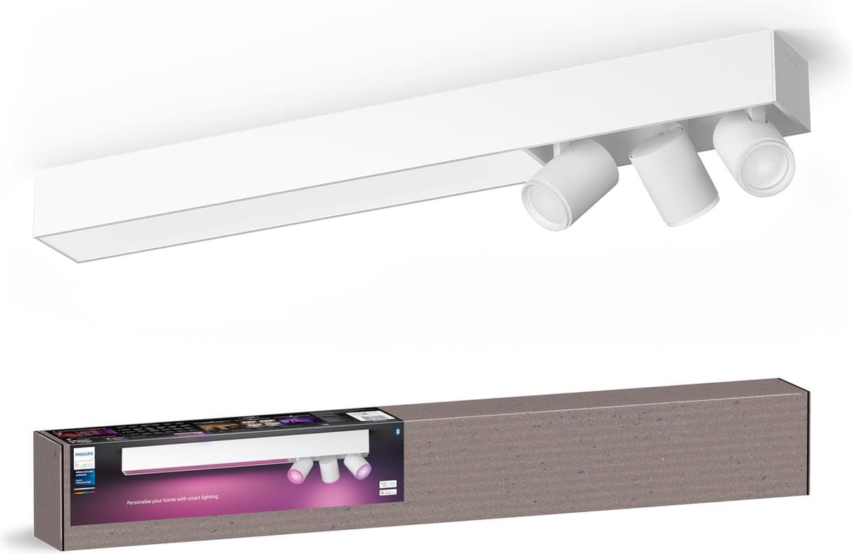 Philips Hue Centris Opbouwspot White and Color - Wit - Rechthoek - 3-spots