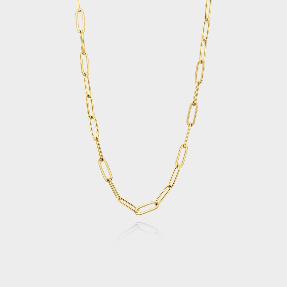 Paperclip Ketting 3 mm - Gouden Schakelketting - 60 cm lang - Ketting Heren - Olympus Jewelry