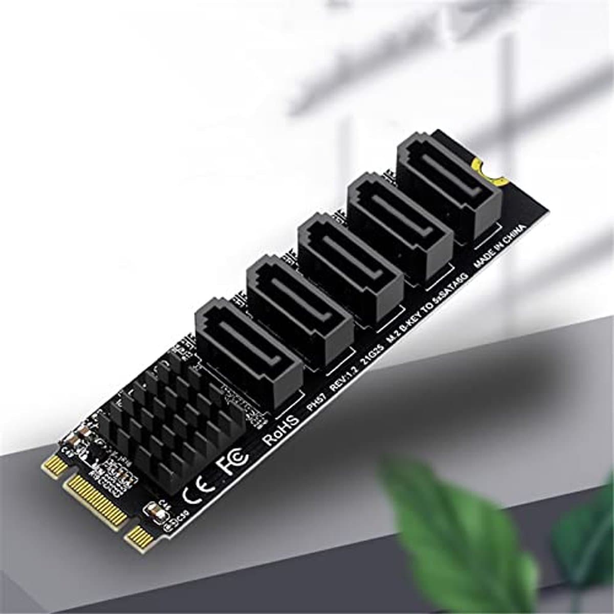 NGFF to SATA Adapter M.2 to SATA Converter 5Port With Aluminium Radiator