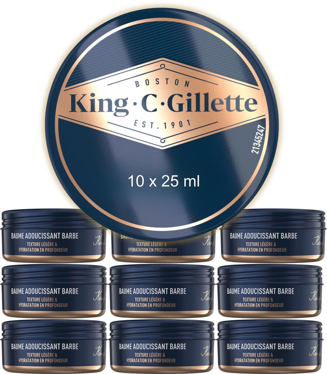 King C. Gillette Balsem - Voor Een Zachte Baard - 10 x 25 ml