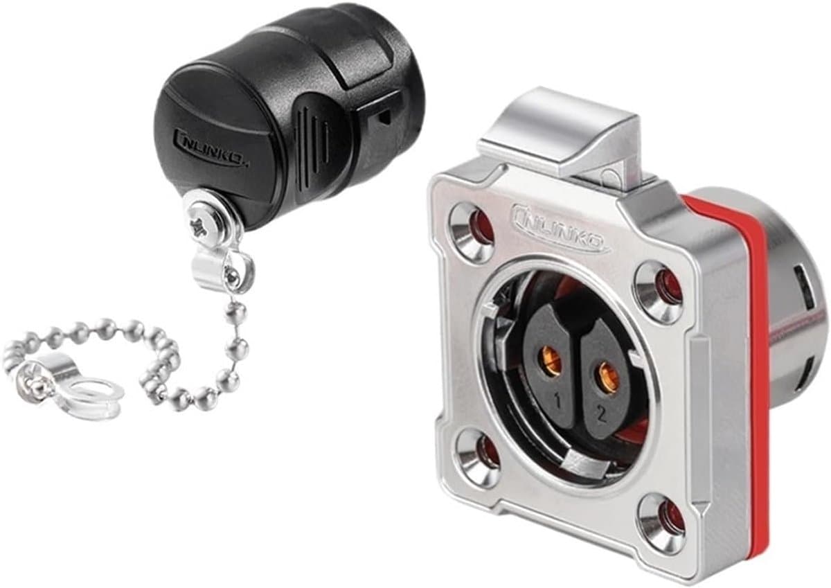 Industriële Stekker - Ronde Connector - Paneelmontage - Waterdicht IP68 - M20 14-polig - Zilver