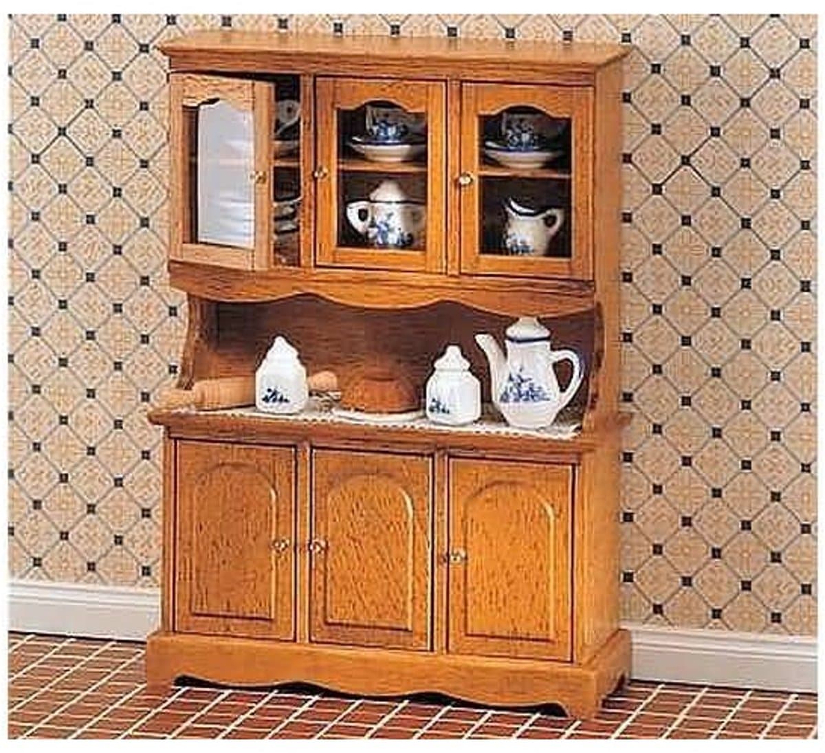 Mini Mundus 40070 Keukenkast Bouwpakket Schaal 1:12 – Houten Miniatuur Kast om te Verven of Beitsen