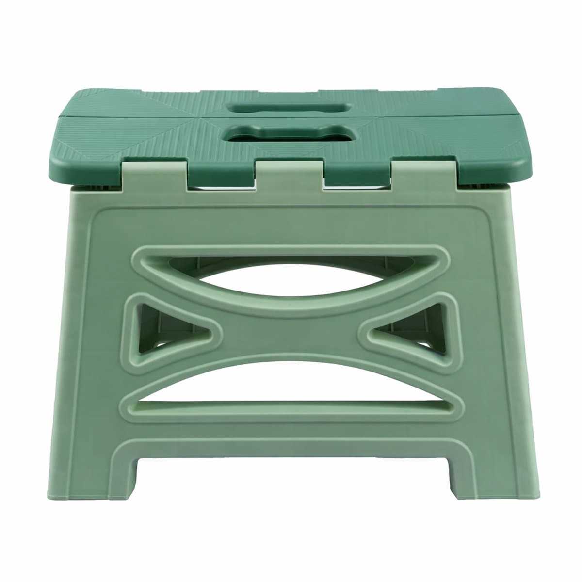BOECK - Inklapbare Opstapkruk Groen – Stevig Plastic Trappetje met Anti-Slip – Draagbaar Opstapje voor Keuken, Badkamer & Huis