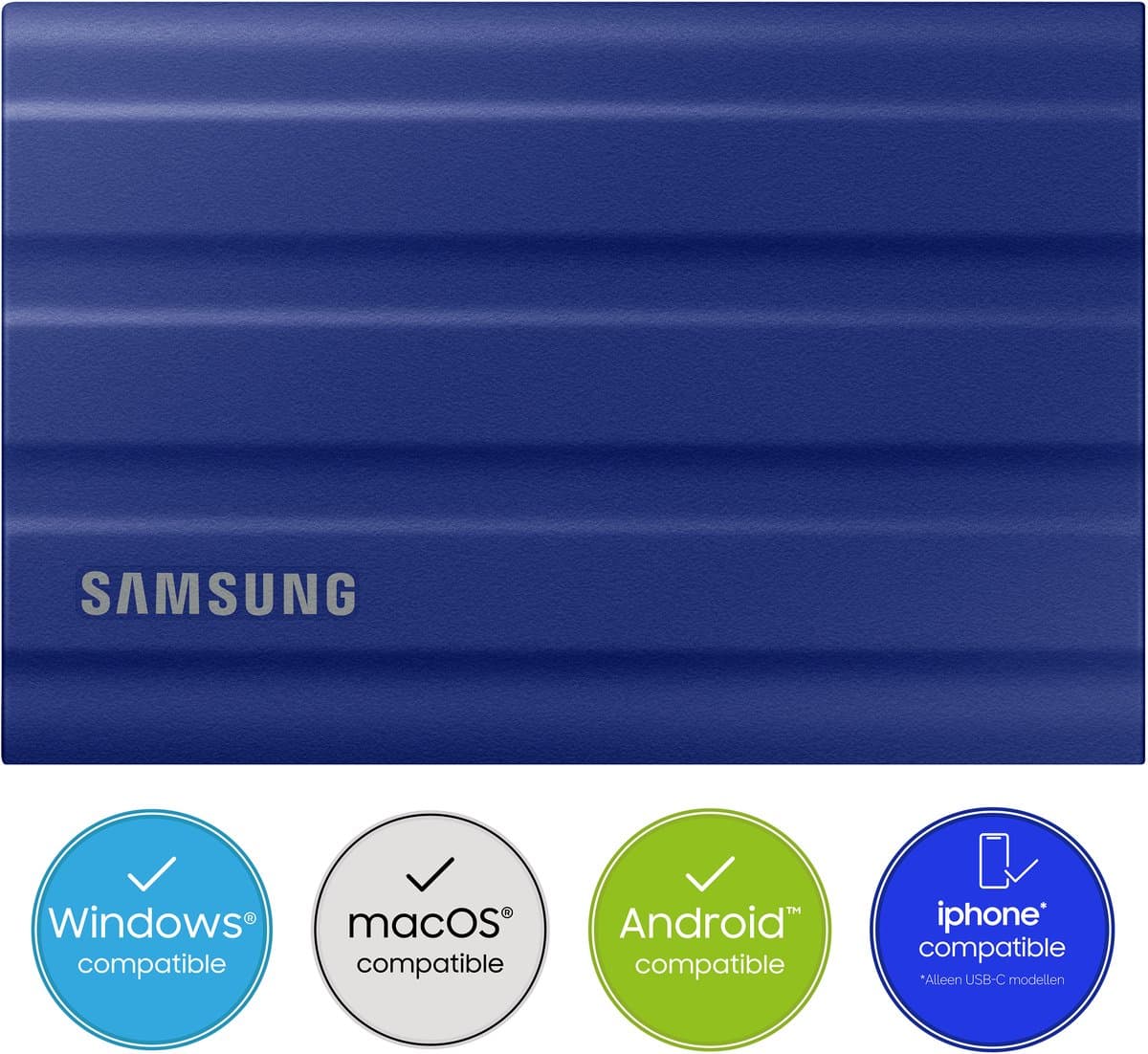 Samsung T7 Shield 1TB Blauw