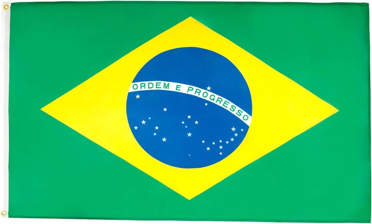 Vlag Brazilië 180x120 cm Vlag Braziliaans Polyester 100D 2 Ringen