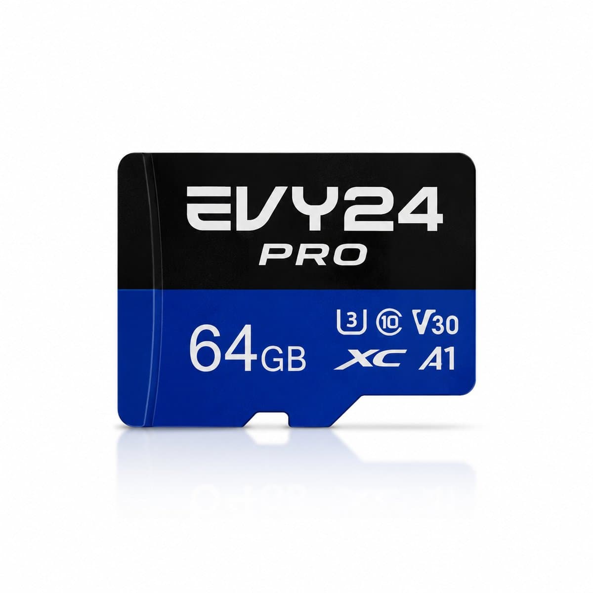Evy24 Micro SD Kaart 64GB - A1 U3 V30 Class 10 - Hoge Snelheid 160MB/s - Geschikt voor 4K Video, Smartphone, Camera, Drone en Nintendo Switch - Met Adapter
