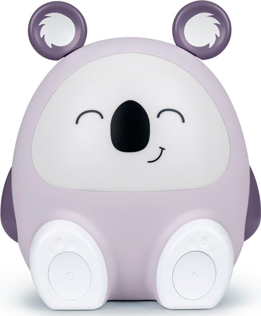 Draadloze Speaker - Nachtlamp Kinderen - Muziek Luisteren - Programmeerbare Functies - Oplaadbare Batterij - Paars Wit