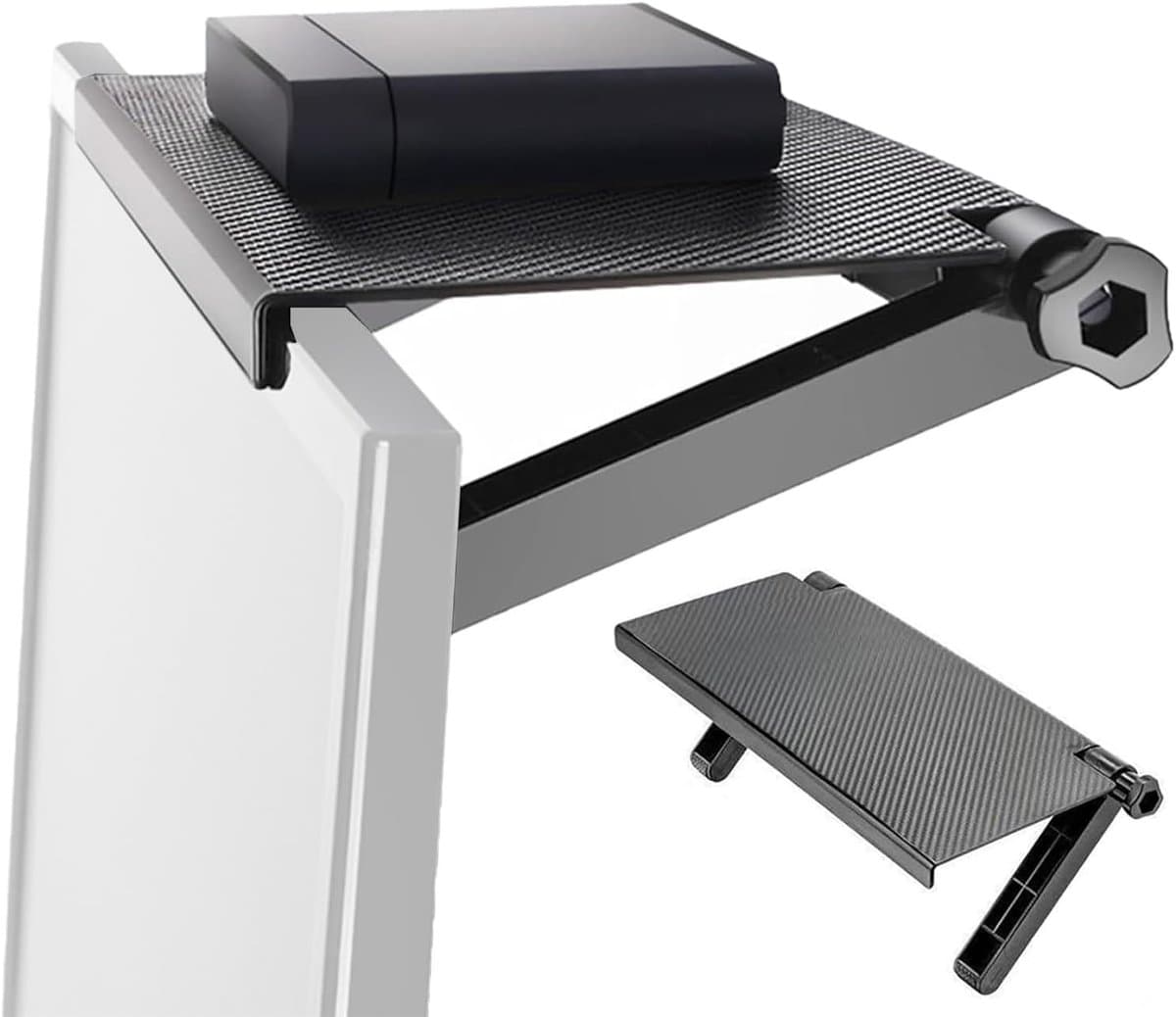 TV Plank - Monitor Plank - Apparaat Opslag - Gereedschapsvrije Montage - 33 x 16 cm - Zwart