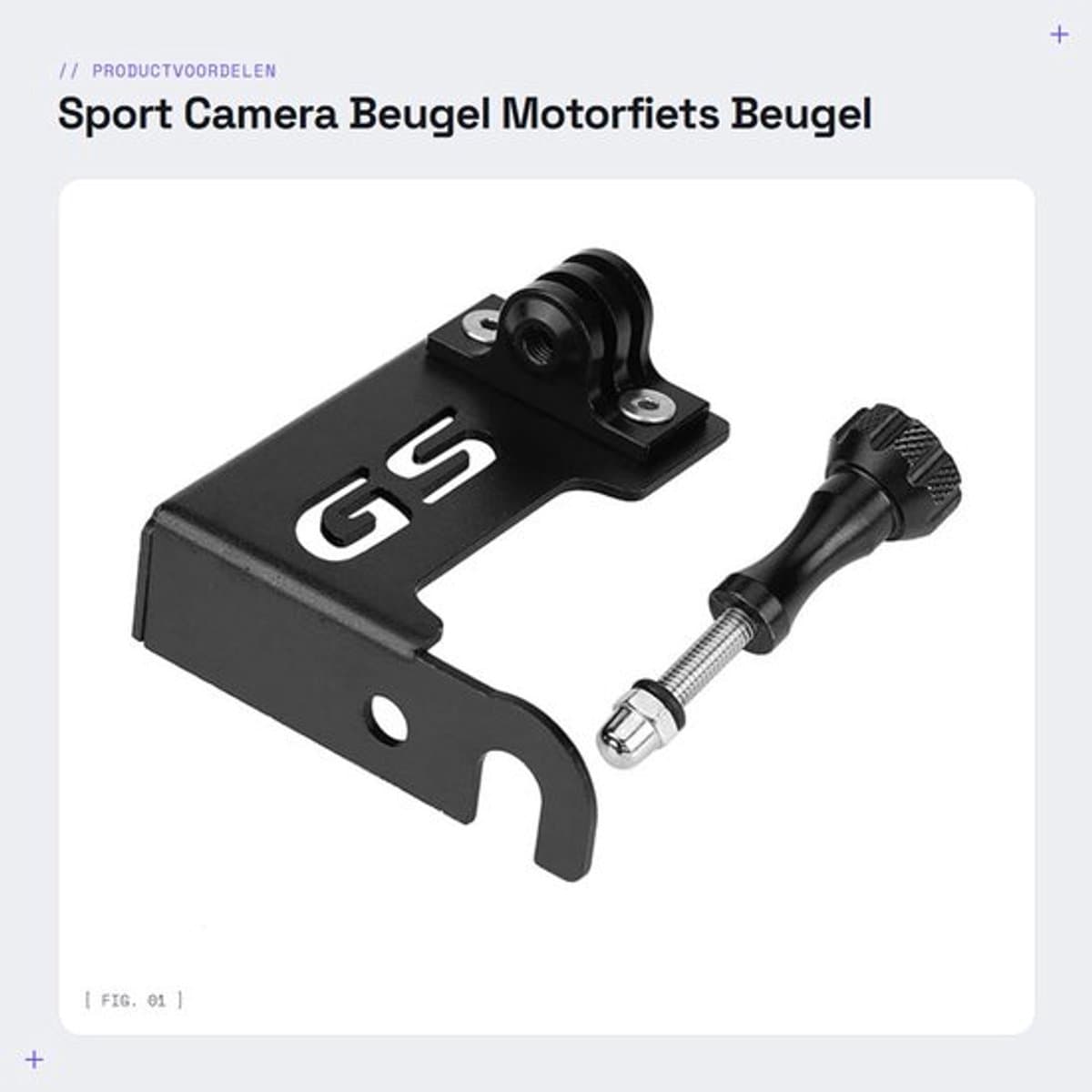 Camera Beugel Professioneel - Motorfiets Beugel - Geschikt voor R1200GS LC - Antislip - Hoogwaardige Ondersteuning - Zwart - Camera Mount