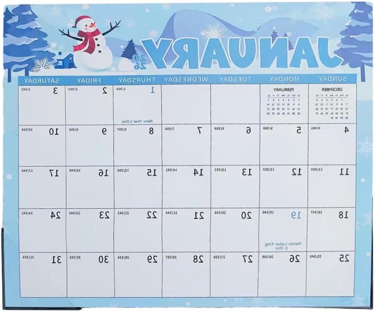 Koelkastkalender Magnetisch - Maandplanner Magneet - Gezin Plannen - 18 Maanden Bereik - 33 x 29 cm - Wit