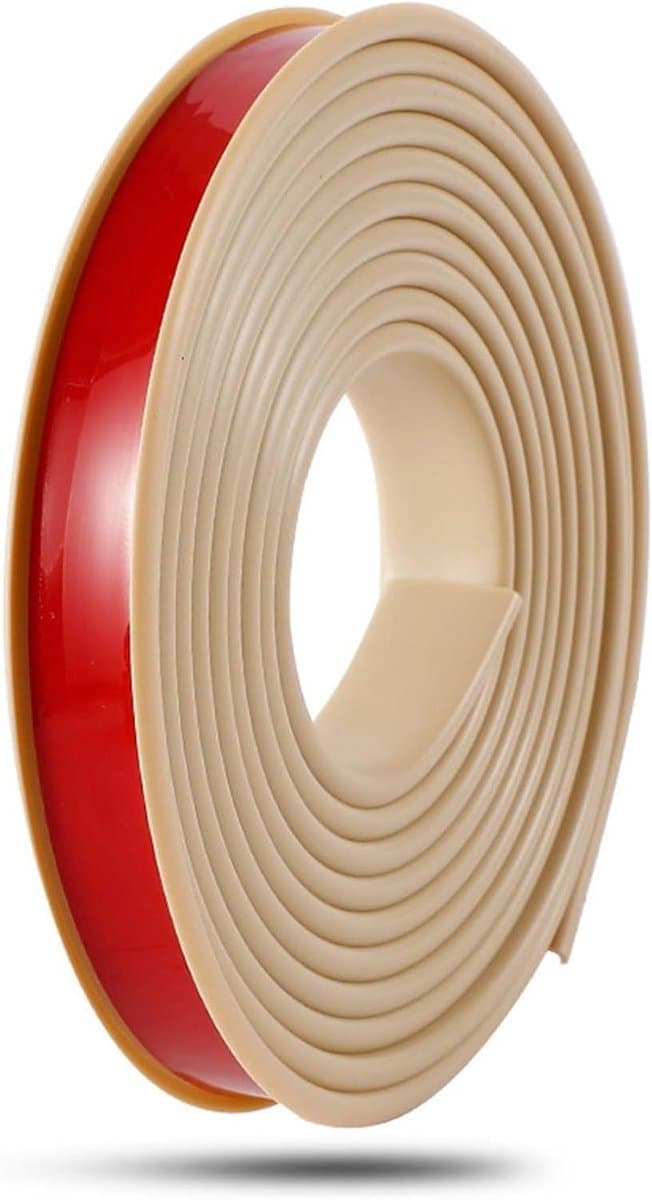 Zelfklevende Kantenband - U-vormige Strip - Meubels Beschermen - Flexibel TPE Materiaal - 5 Meter Lengte - Beige