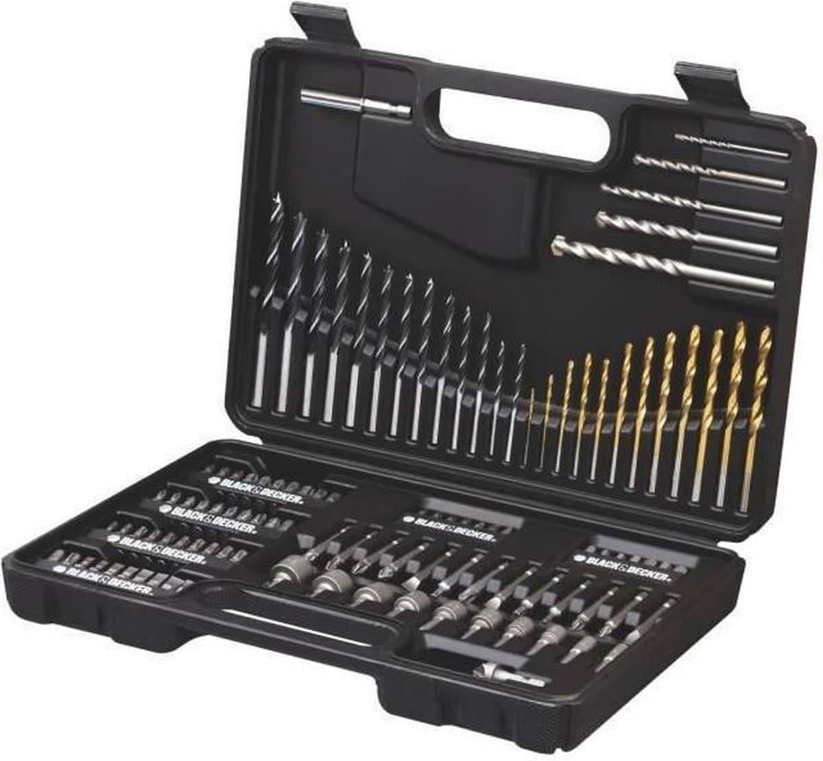 BLACK+DECKER gemengde boor- en schroefbitset - 109 stuks, koffer