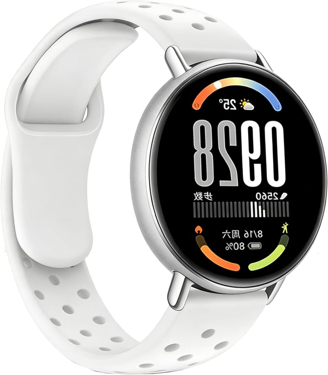 Ademende Sportarmband voor Garmin Lily - 2.13mm Siliconen Vervangband, Geschikt voor Actieve Lifestyle en Comfortabel Draaggemak