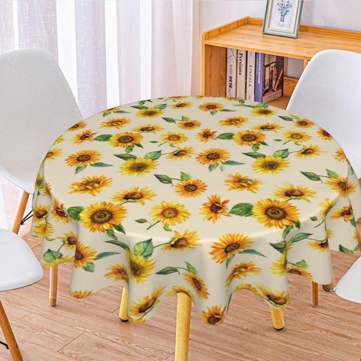 Dailygoods - Zonnebloem Tafelkleed - Waterdicht en Vlekbestendig - Ronde Tafelaccessoires