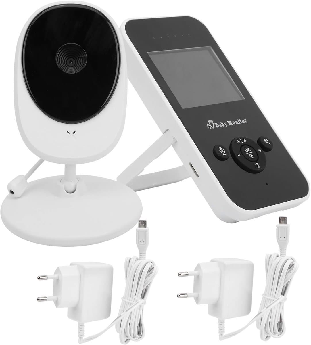 Babyfoon met Camera - Baby Monitor Video - Baby Bewaken - Tweerichtingsgesprek - 24 inch scherm - Wit