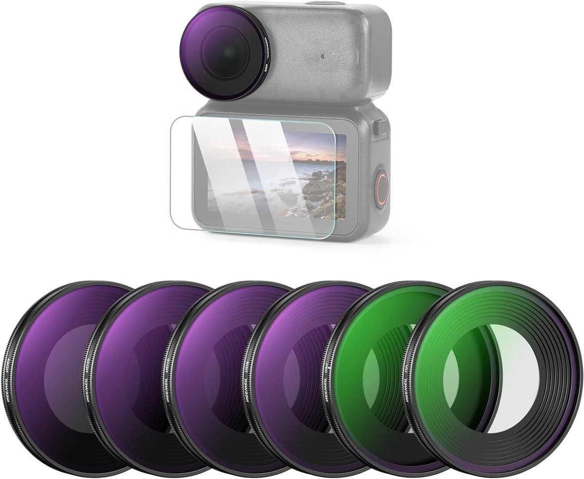 ND Filter Set voor DJI Osmo Nano - ND8/16/32/64, UV en CPL Filters, Multilayer Optisch Glas en Tempered Glass Screen Protector, Set van 6 Accessoires voor Actiecamera