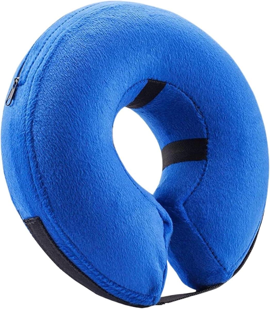 Opblaasbare Hondenhalskraag - Hondencone Herstelkraag - Bescherming Na Chirurgie - Ontsnappingsvrij Ontwerp - Nekomtrek 25-32 cm - Blauw