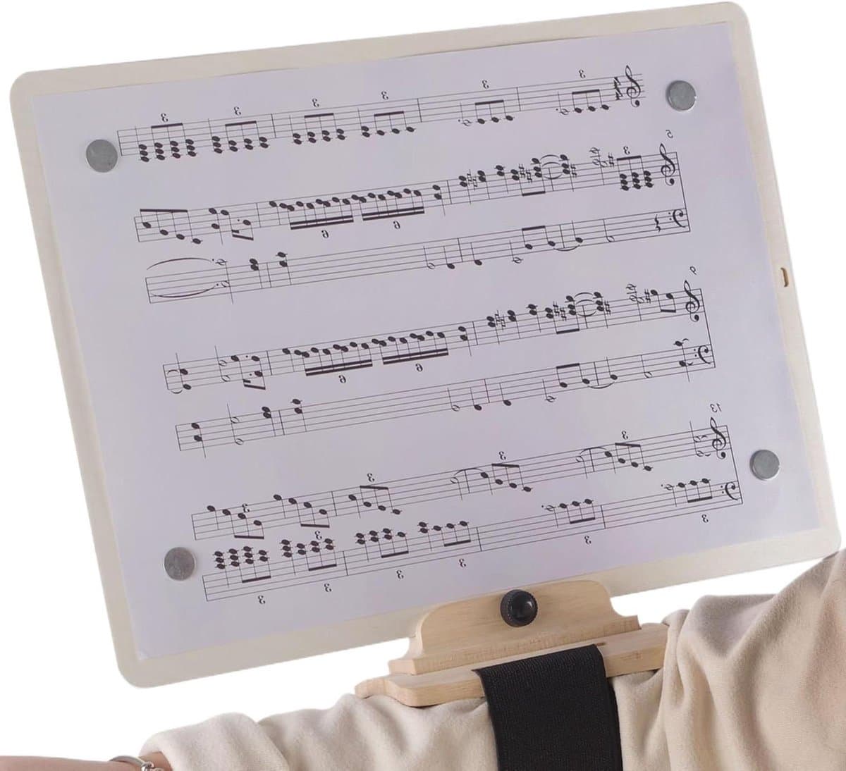 Muziekstandaard - Notenhouder - Muziek Repeteren - Robuuste Constructie - 315 x 23 cm - Zwart