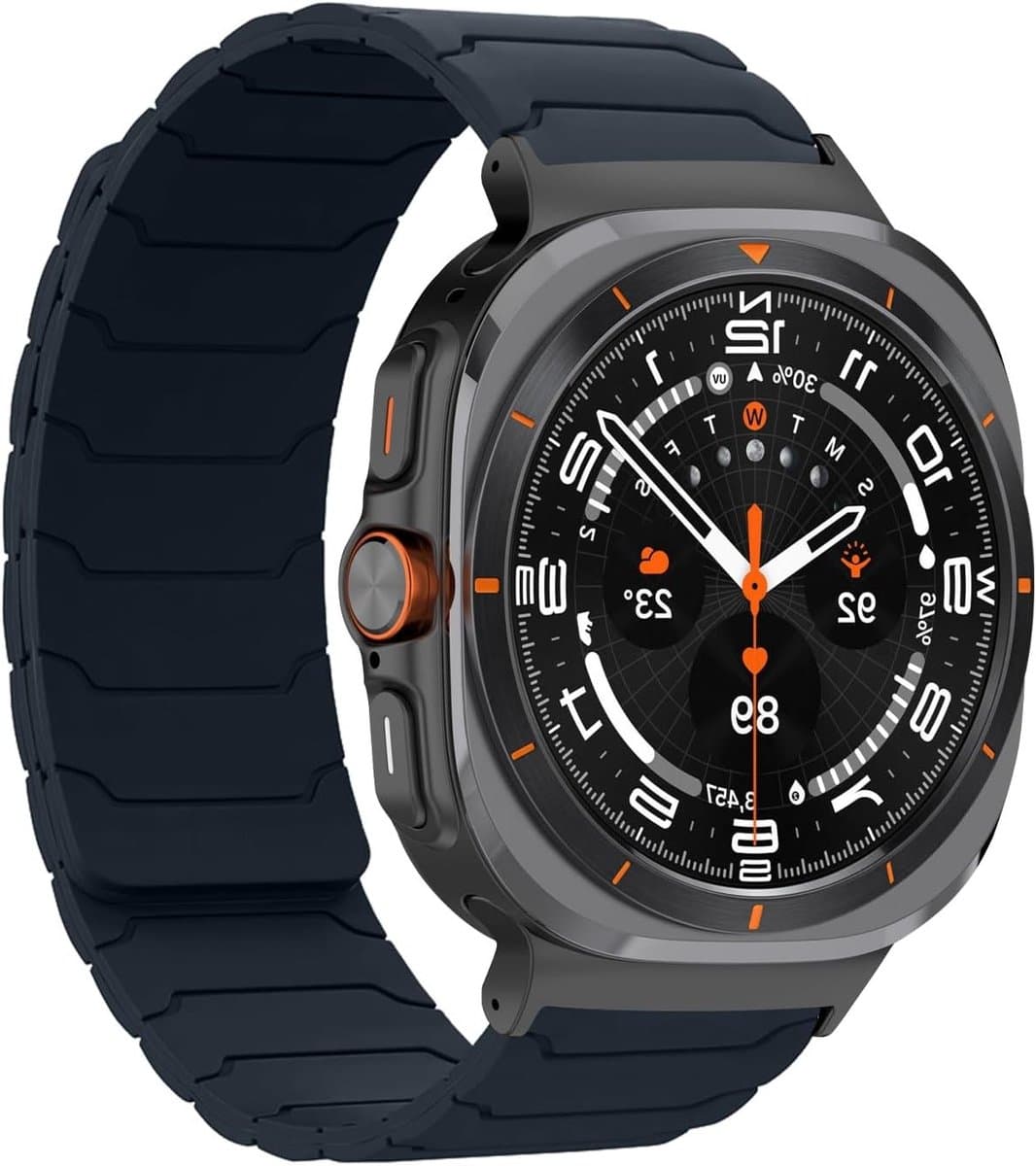 Verstelbare magnetische silicone vervangband voor 47 mm smartwatch, geschikt voor heren en dames, ideaal voor Galaxy Watch 8/7 Ultra