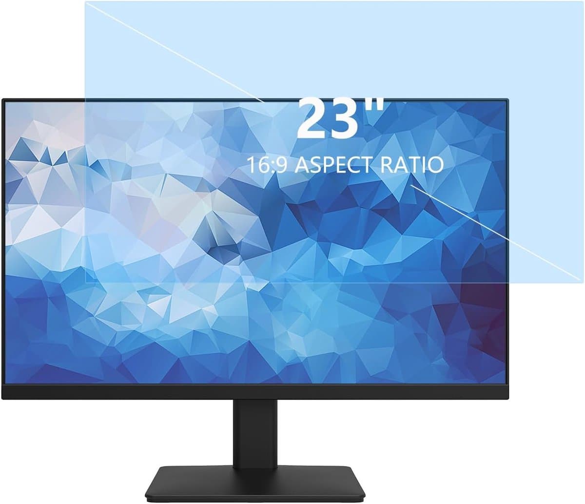 Schermbeschermer Monitor - Blauwlichtfilter Monitor - Oogcomfort Verhogend - Afneembaar Schuifsysteem - 23 Inch 16:9 - Mat