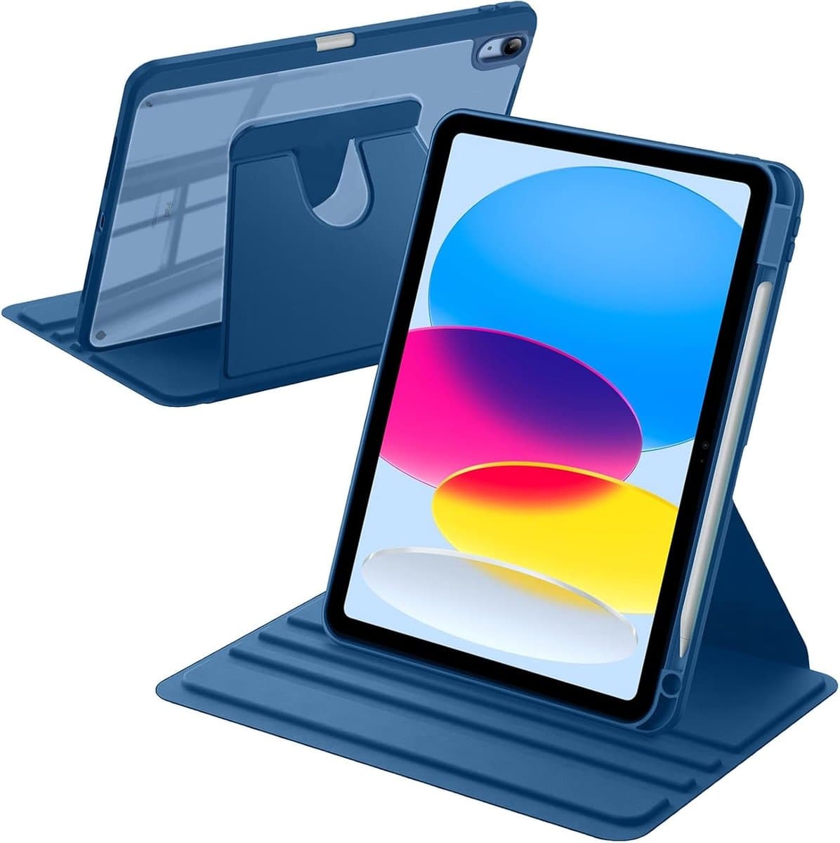 Tablethoes Rotatie - Beschermhoes Tablet - Veelzijdig Gebruik - Ingebouwde Penhouder - 11 Inch - Marine