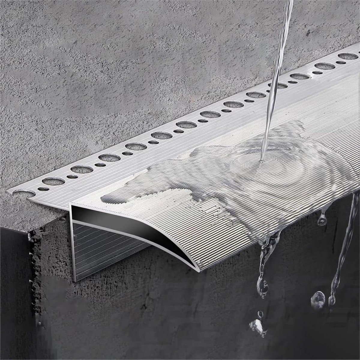 Drip Edge Profiel - Waterkering Rand - Gevel Beschermen - Aluminium Constructie - 2 stuks 170cm - Aluminiumkleur