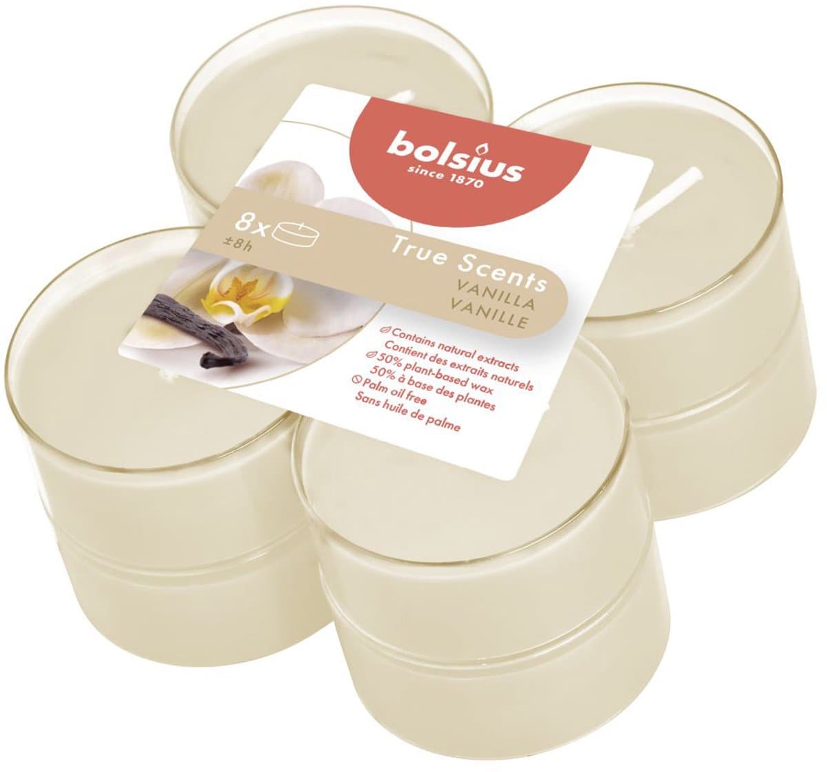 BOLSIUS True Scents Vanille Theelichten 8 stuks