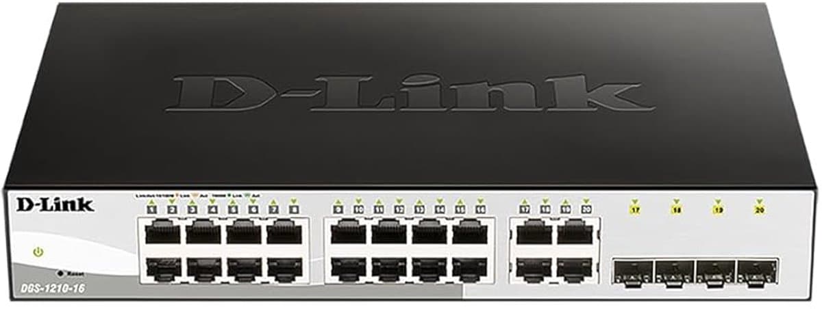 Smart Gigabit Switch met 12 Poorten en 4 SFP Slots voor Bedrijfsnetwerken