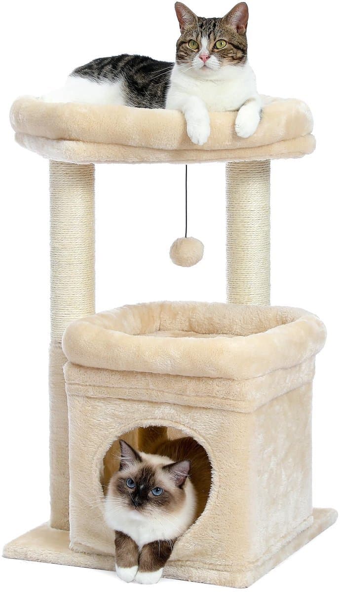 Kattentoren voor binnenkatten — Met krabpaal — Speelruimte & comfortabele rustplekken — Multifunctioneel ontwerp