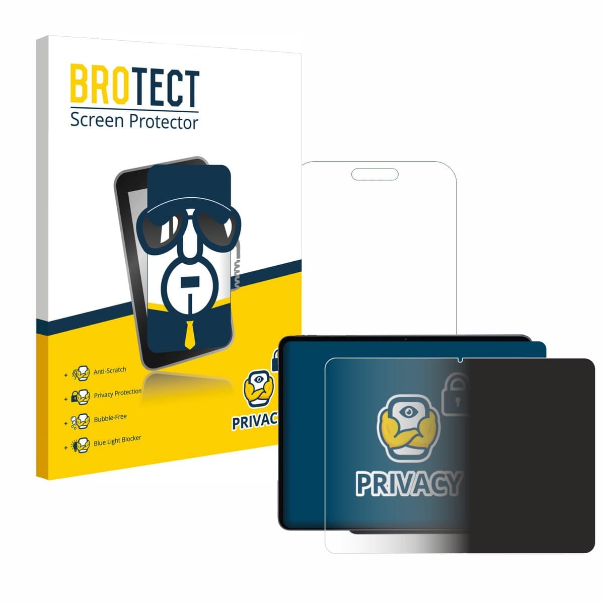 BROTECT - privacy screenprotector voor OnePlus Pad 3 - Folie Beschermfolie Blauwlichtfilter