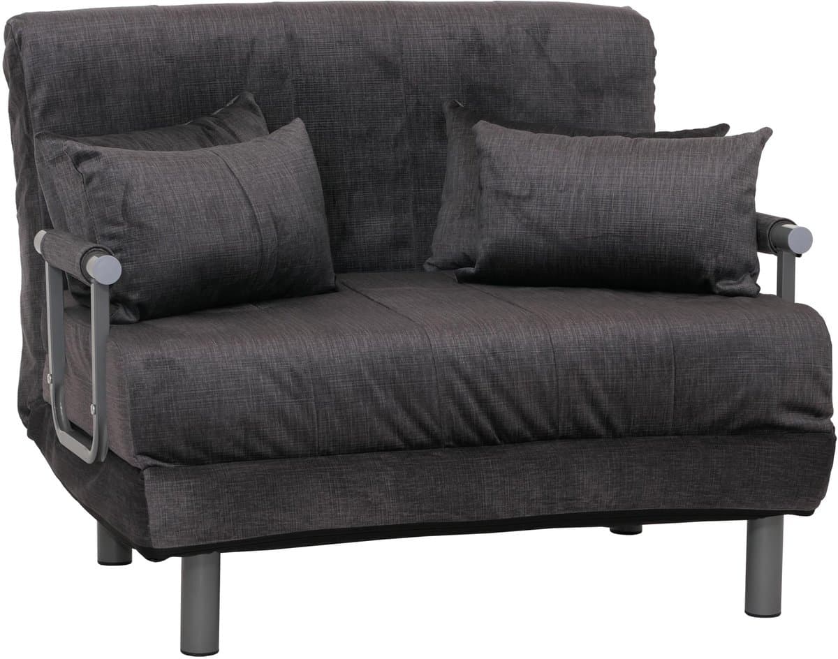 Fauteuilbed MCW-K29, opklapbare fauteuil slaapbank logeerbed, ligoppervlak 190x100cm, chenille stof (370g/m²) ~ donkergrijs