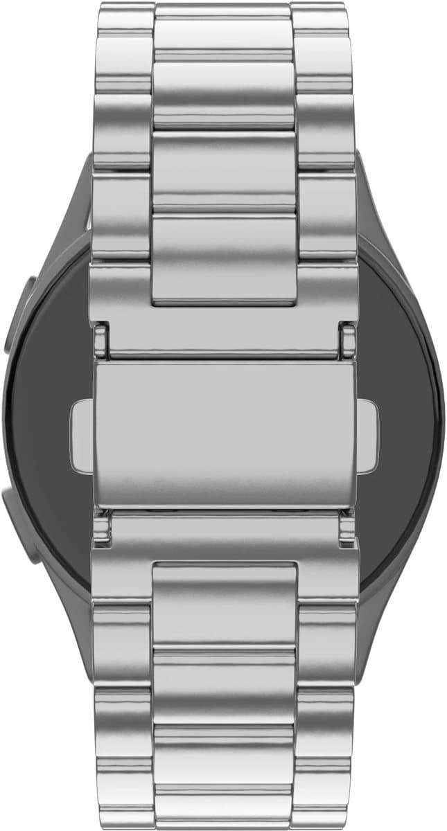 Bandz Stalen band 'Classic' met vlindersluiting & inkortset - geschikt voor Garmin Vivoactive 6 / 5 / 3 / Vivomove HR / Style / Luxe / Sport / Trend / Forerunner 645 / 245 / 165 / 55 / Approach S12 / S40 / S42 / S44 / S50 / Venu SQ / SQ2 (zilver)