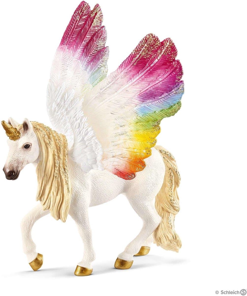 Schleich Bayala vleugelige regenboog eenhoorn figuur - 70576, multicolor