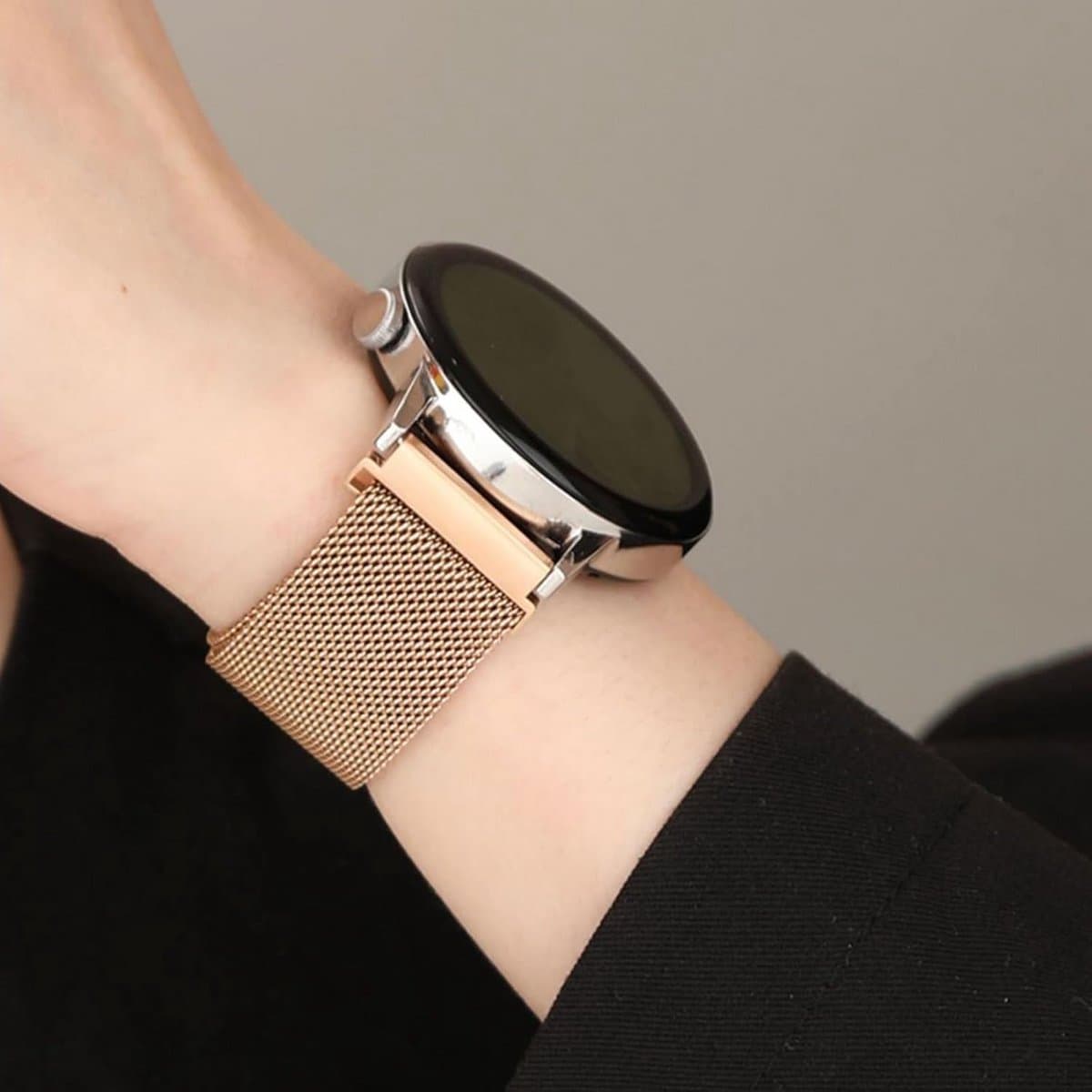 Magnetische Metalen Horlogeband 20mm Verstelbaar Reservearmband voor Diverse Smartwatches