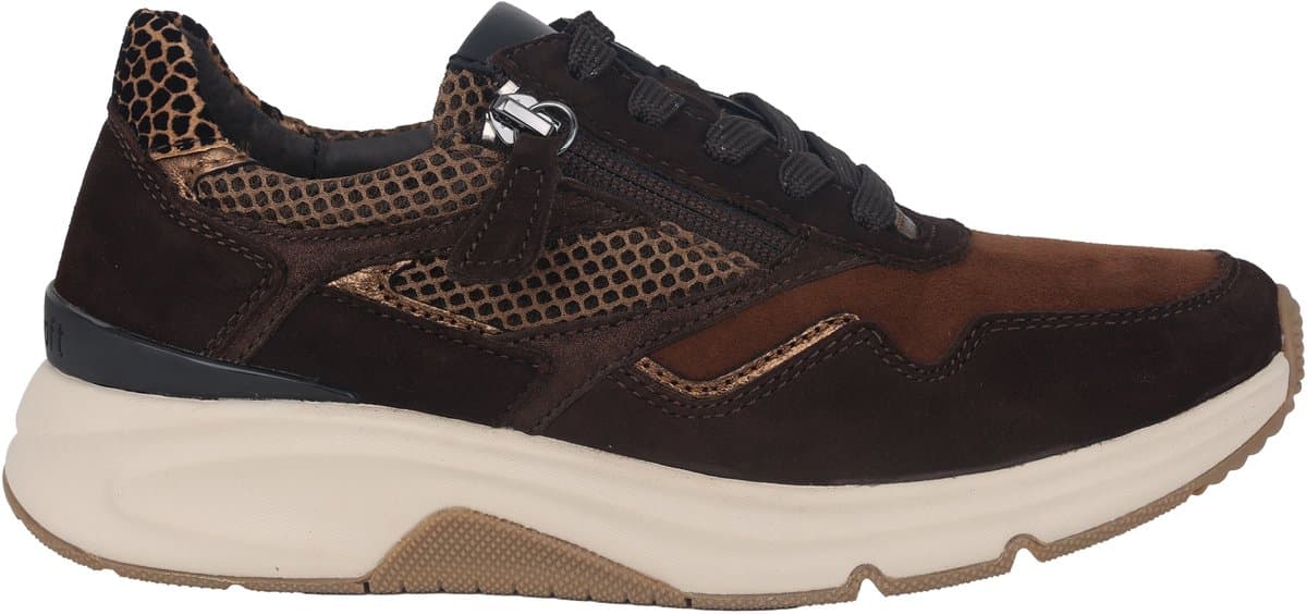 Gabor rollingsoft sensitive 56.896.41 - dames rollende wandelsneaker - Bruin - maat 40.5 (EU) 7 (UK)