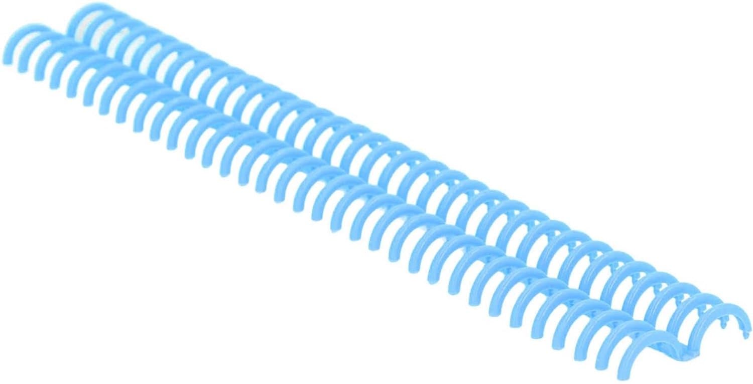 10 stuks kam bindende stekels 15mm 34 gaten zwart plastic losse blad bindende kammen 120 vel capaciteit briefpapier boek ring voor notebook dagboek plakboek (blauw)