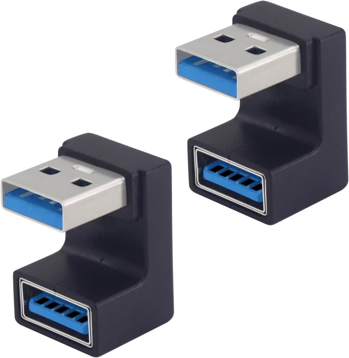 USB 3.1 180 graden hoek 10 Gbps U-vorm mannelijk naar vrouwelijk OTG voor gegevensoverdracht, laptop, tablet, telefoon - 2 stuks (USB M/F)