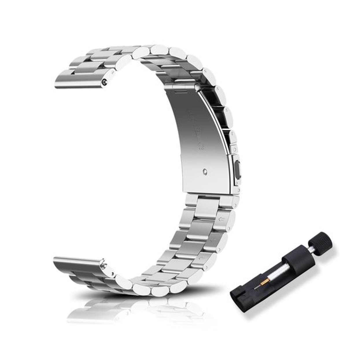 Reservearmband roostervrij staal - snelsluiting