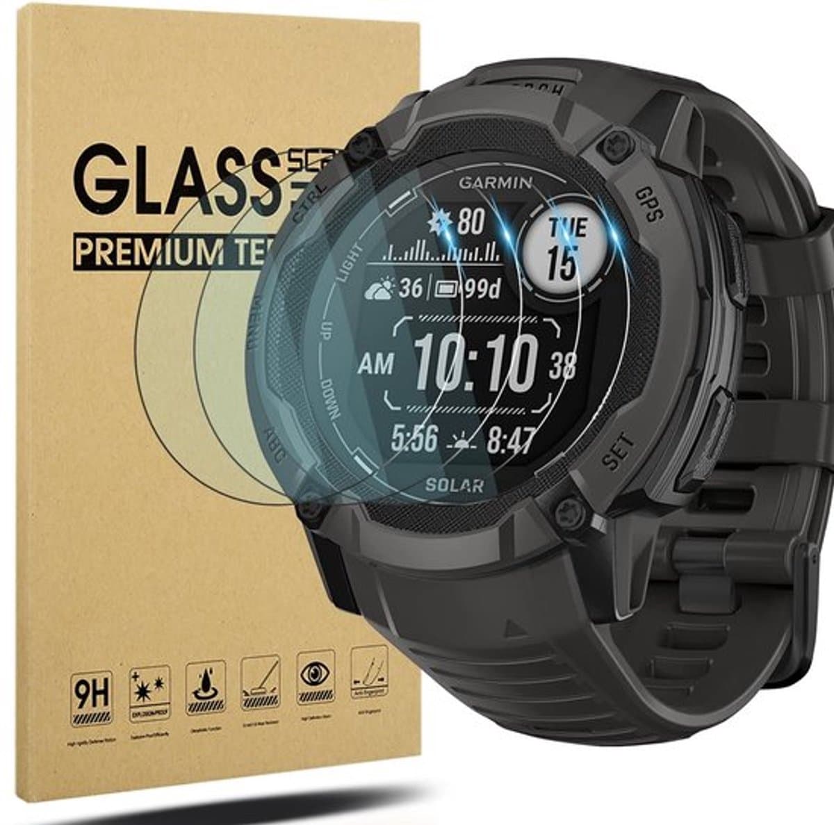 Schermbeschermer voor Garmin Instinct 2X Solar - Bubbelvrij