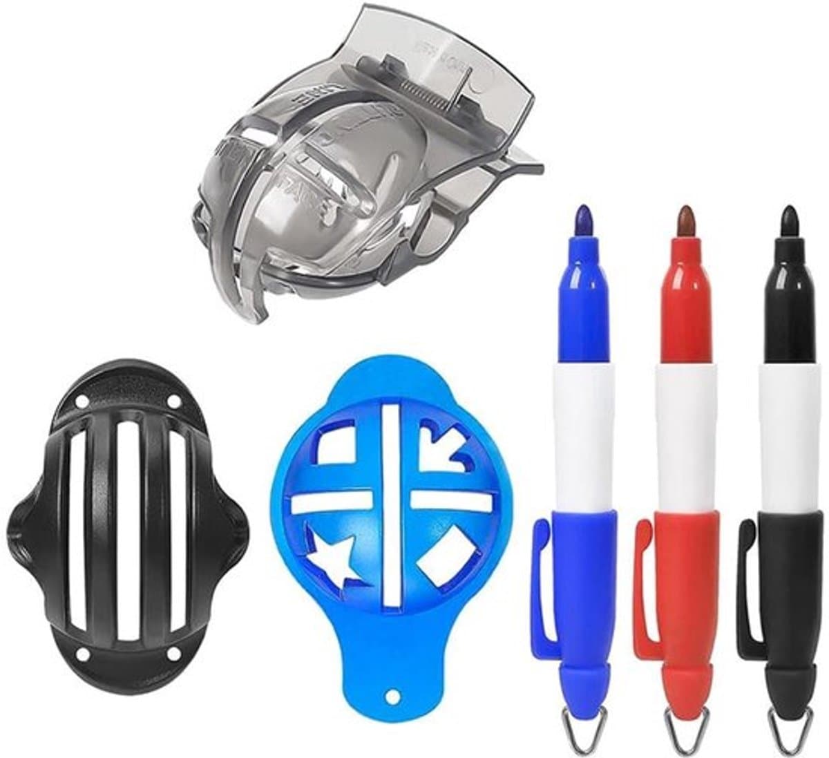 Golfbalmarkeerset - 3 uitlijningssets - Nauwkeurige markering - Compact formaat - Golfaccessoires - Verbeter je slagen - Geschikt voor ...