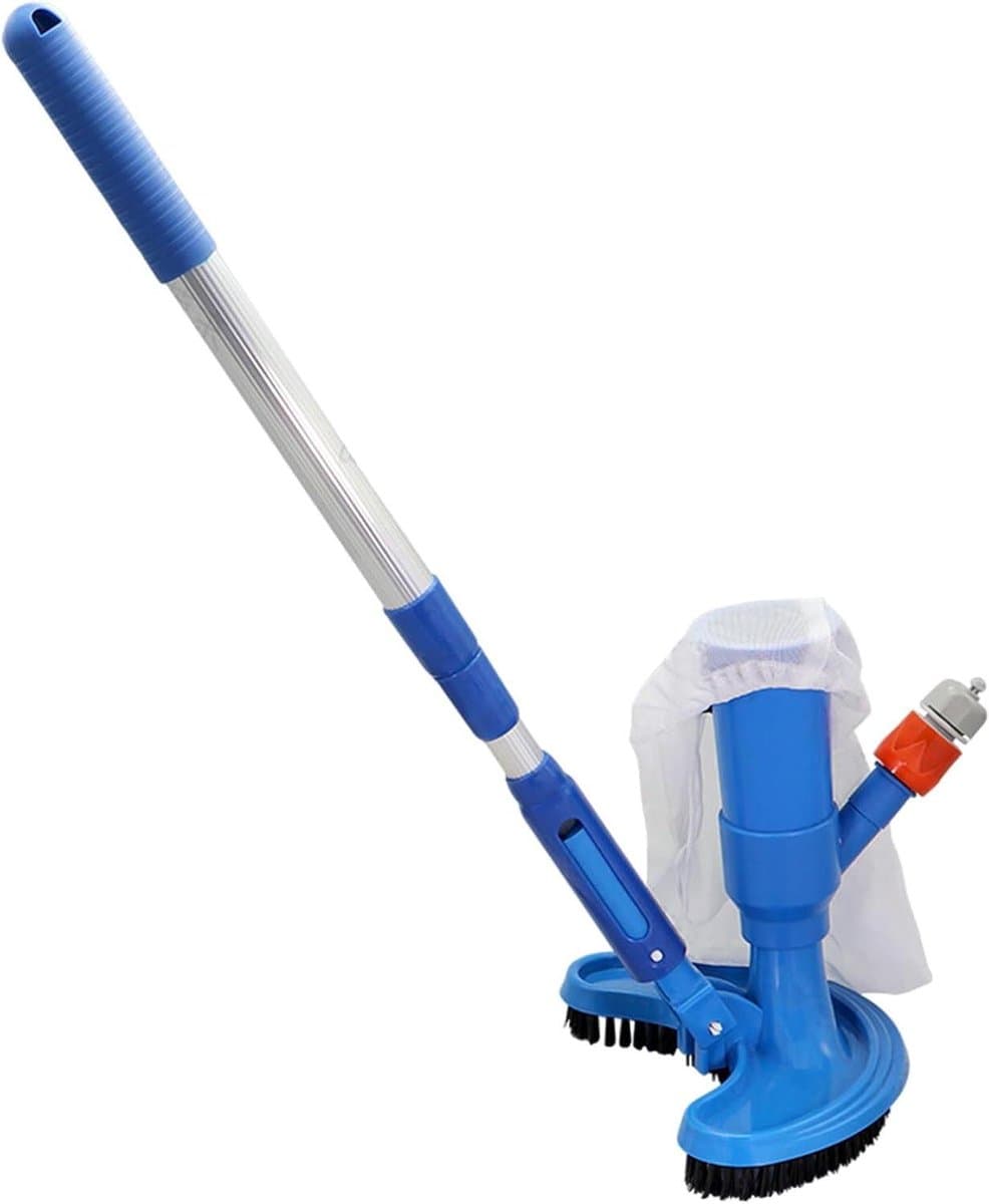 Handmatige Zwembadstofzuiger - Poolreiniger Draagbaar - Zwembad Onderhoud - Efficiënte Vuilopname - 43.8 x 16.8 x 17.4 cm - Blauw