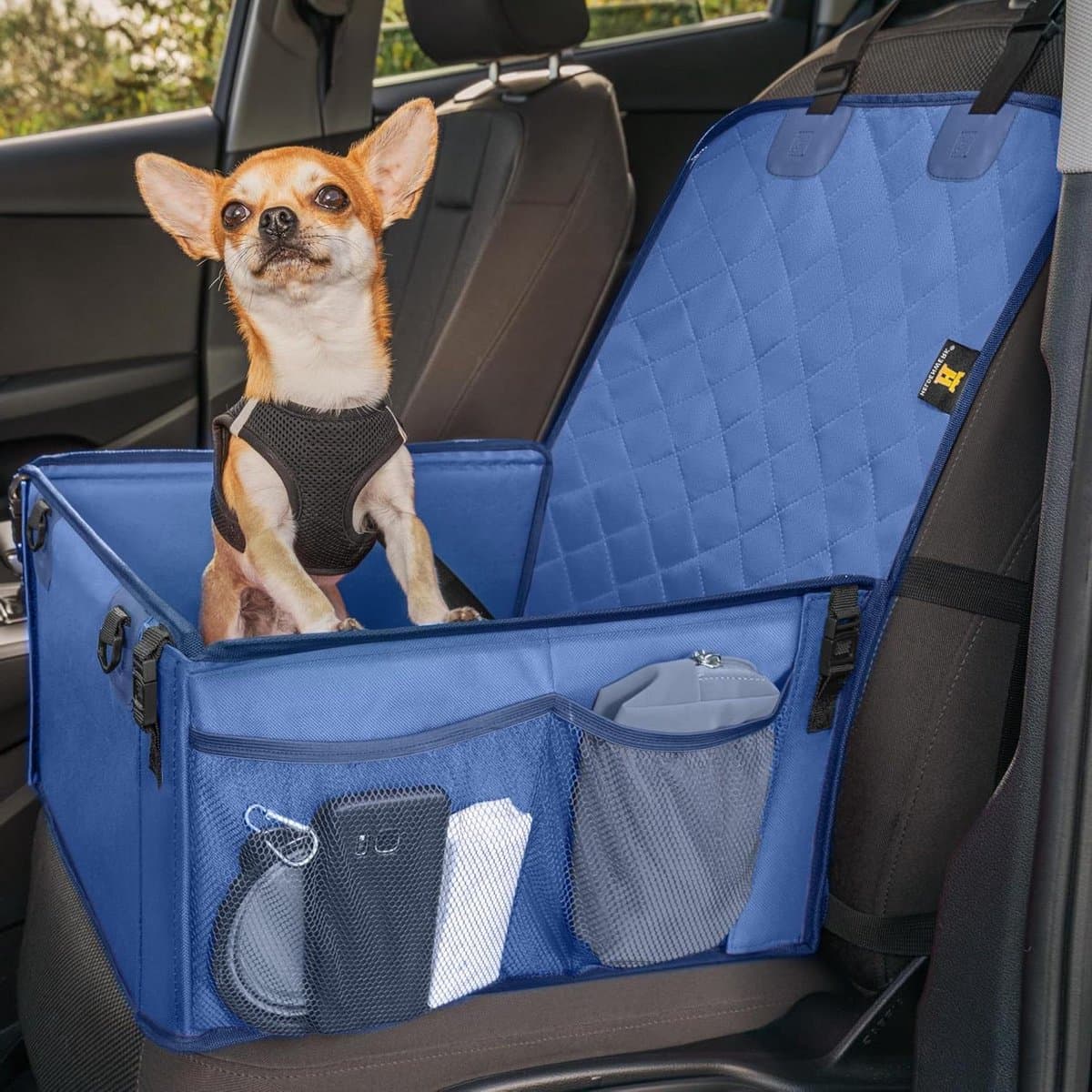 Honden Autostoel - Reismand Auto - Veilig Reizen - Verstevigde Wanden - 45 x 45 x 24 cm - Blauw