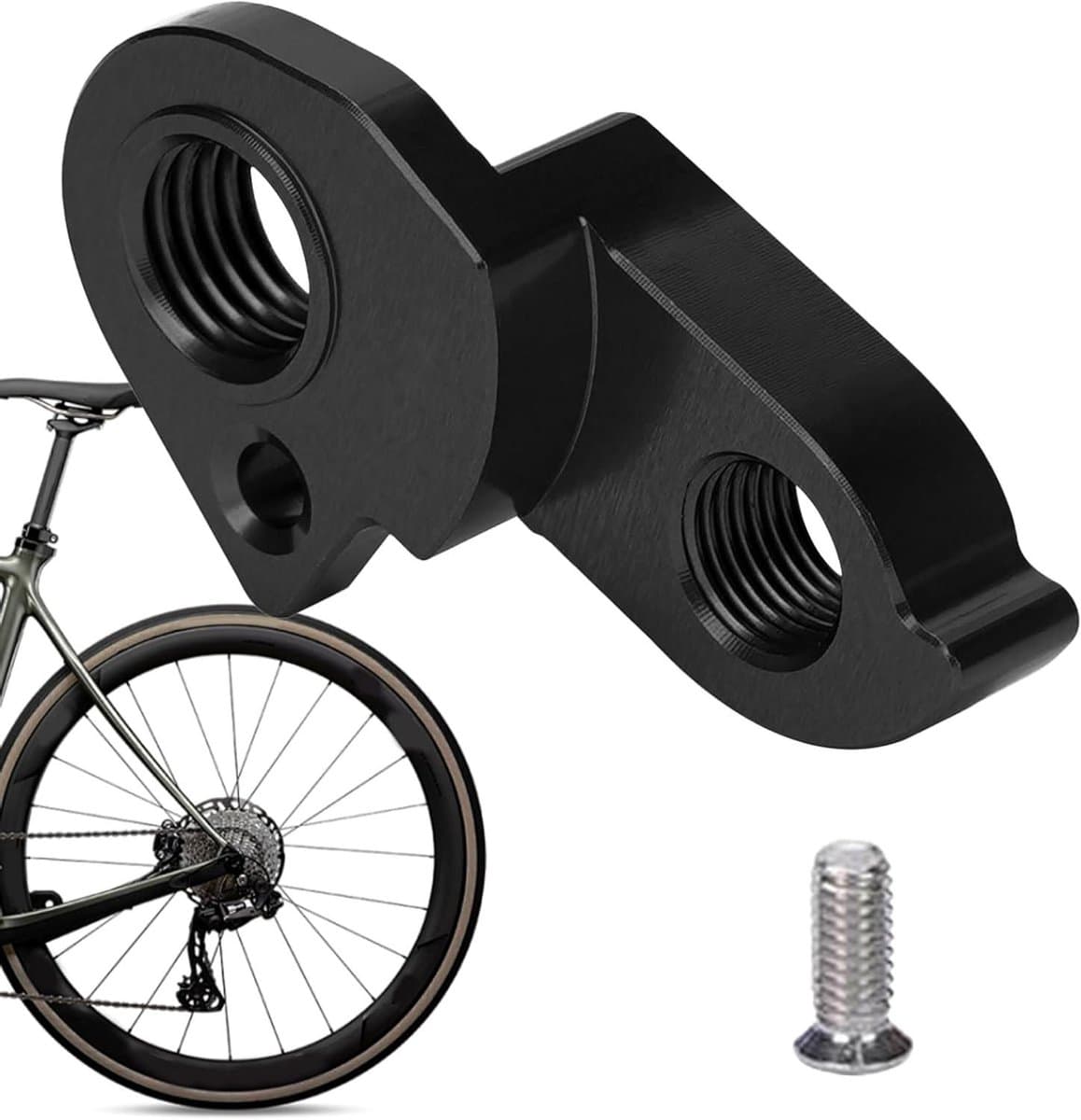 Achterderailleurhanger - Fiets frame - Fiets reparatie - Robuuste aluminiumlegering - 7 cm - Zwart