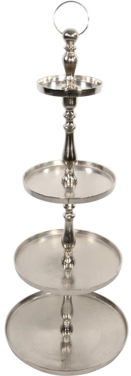 Lesli Living - Etagère Brush - Zilver - Ø50x120cm