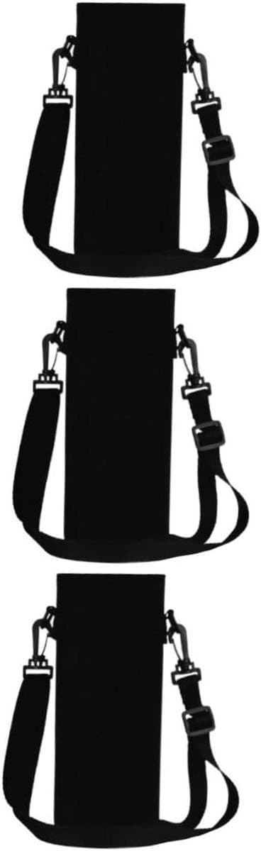 Flessentas - Flessenhouder - Buitensporten - Geïsoleerd Neopreen - 3 Stuks - Zwart